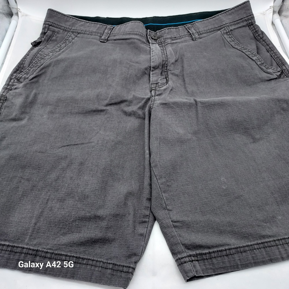 Weatherproof Mens Grey Coal Ripstop Texture Stretch Shorts W7S005SC Size 38